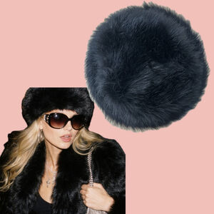 Faux Fur Cossack Hat Black Vintage Style – Plush Winter Hat